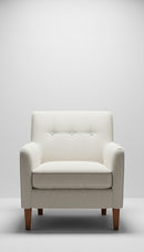 Ivory Linen Upholstered Armchair