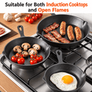 Cast Iron Skillet Set of 3 — Pre-Seasoned & Ready to Use