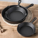 Cast Iron Skillet Set of 3 — Pre-Seasoned & Ready to Use